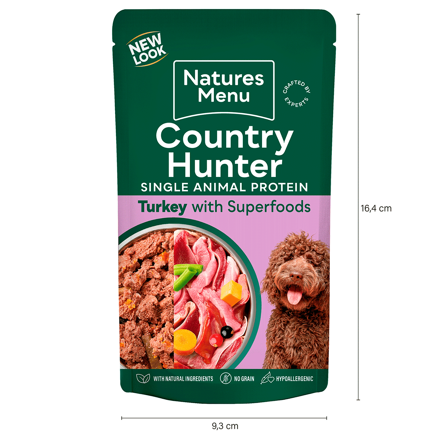 Natures Menu Country Hunter Dog Pouch Turkey 6x 150g