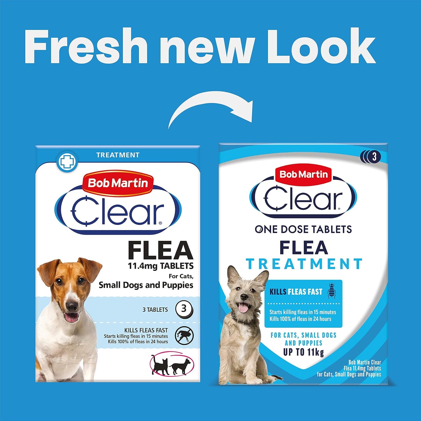 Bob Martin Clear One Dose Flea Tablets Small Dog Up to 11Kg 3 Tablets