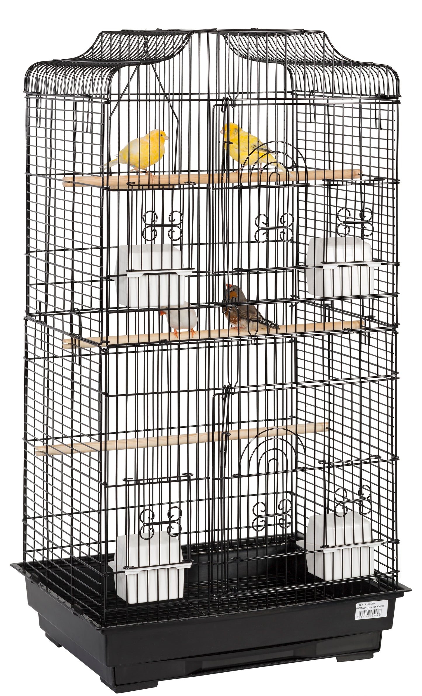 Rainforest Lotus Small Bird Cage Black