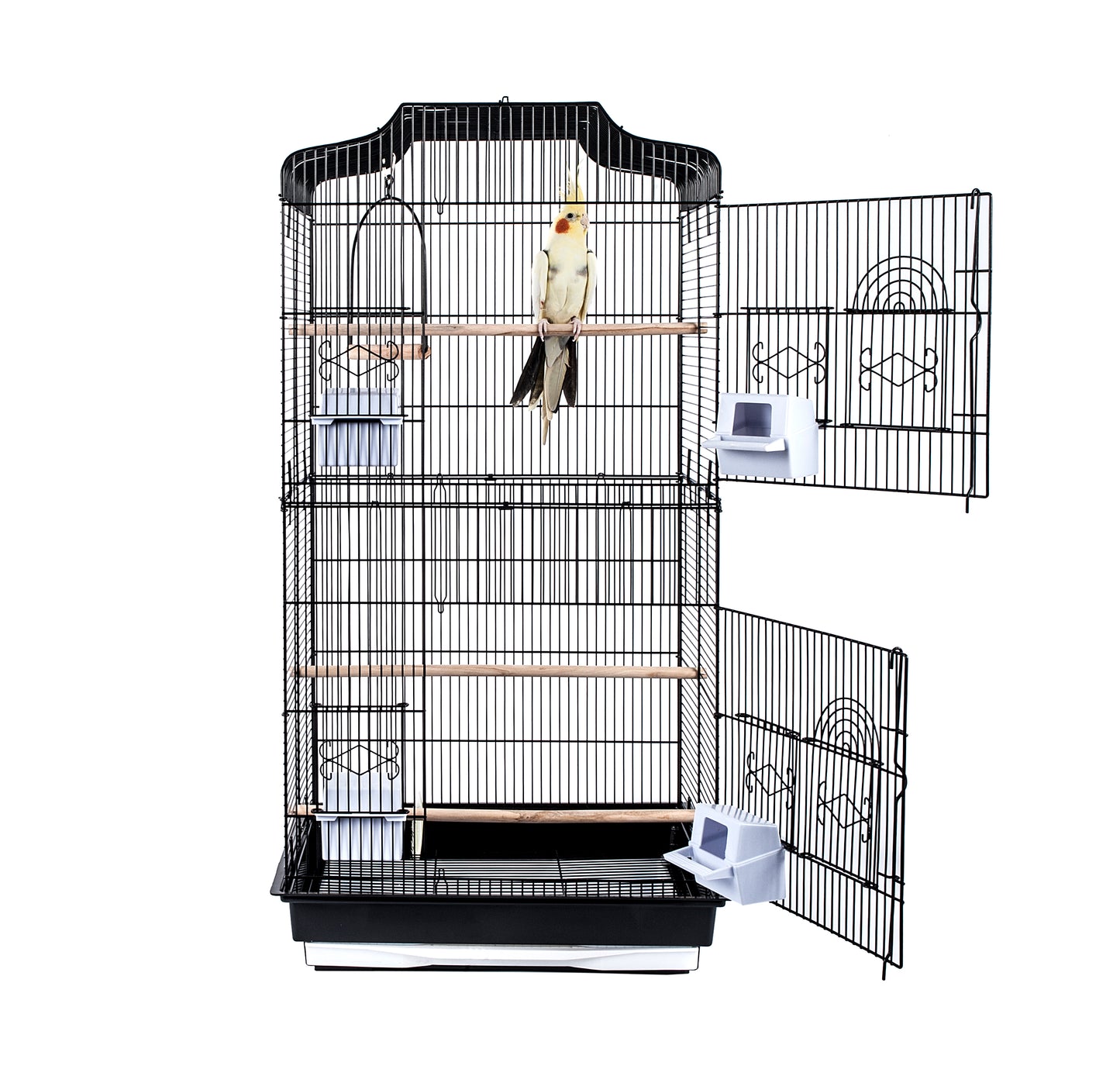 Rainforest Lotus Small Bird Cage Black
