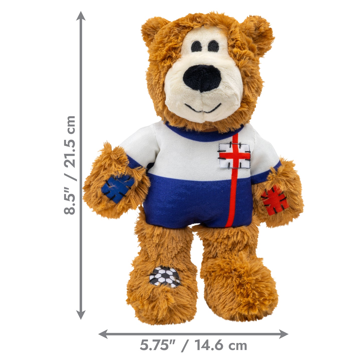 KONG Wild Sports Bear Soft Dog Play Toy Medium - England