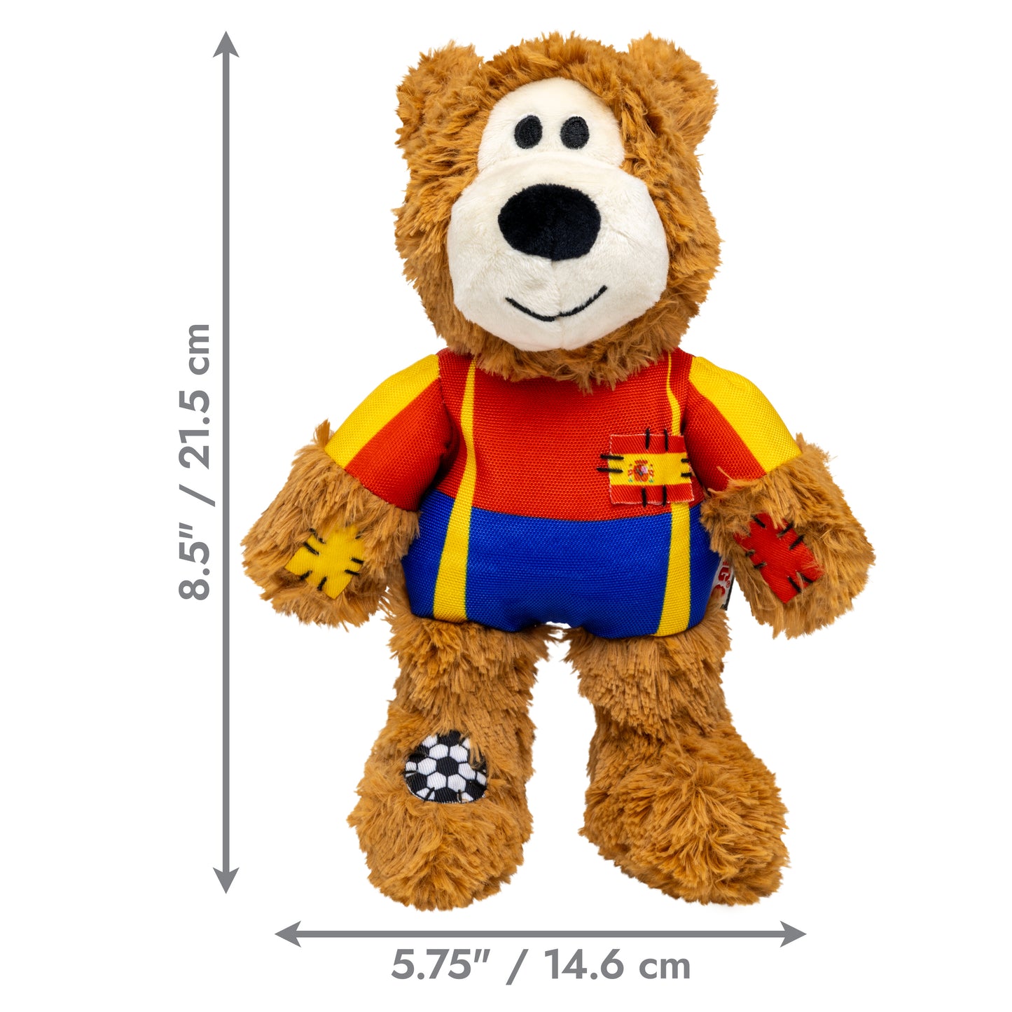 KONG Wild Sports Bear Soft Dog Play Toy Medium - Spain
