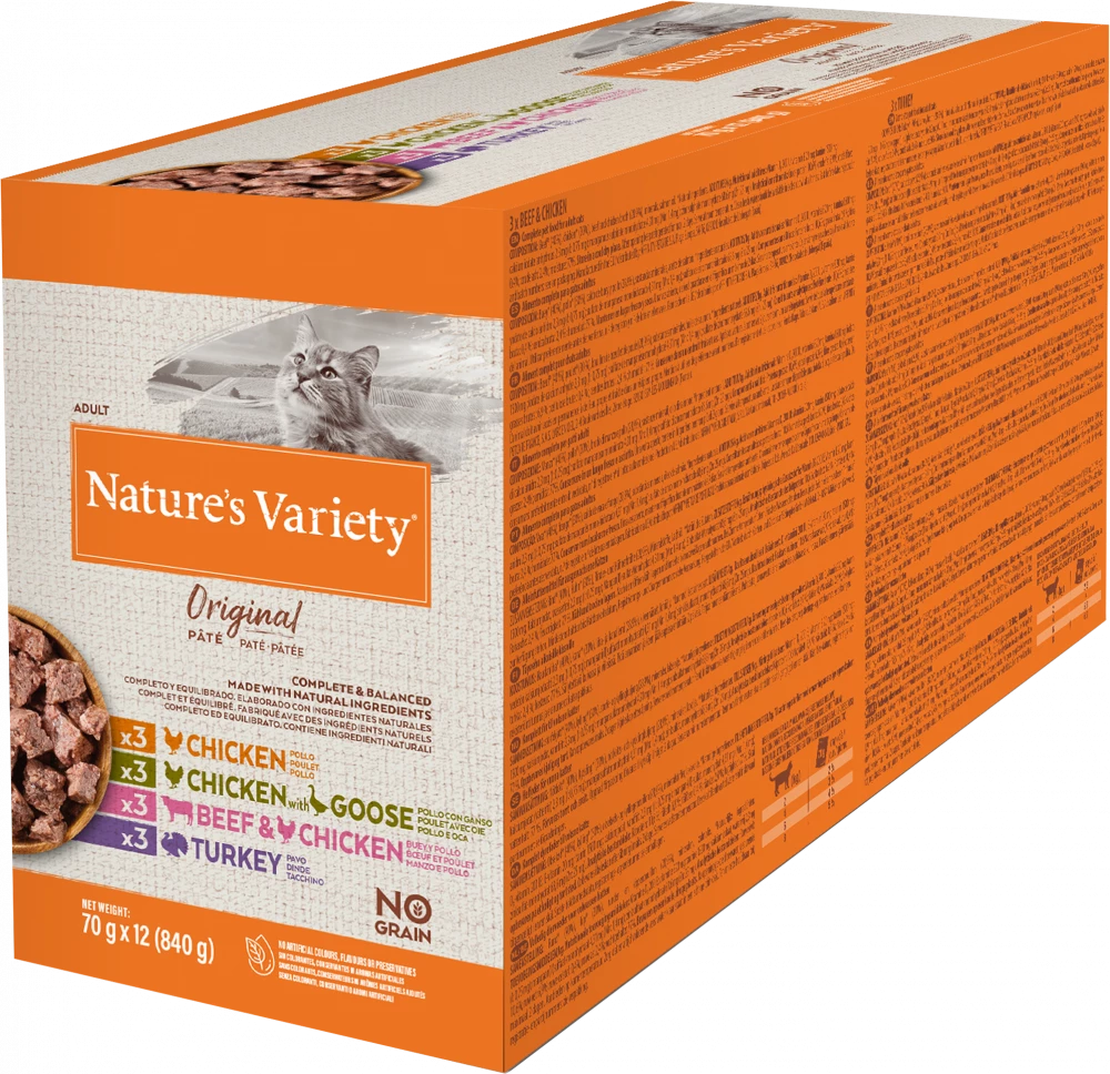 Natures Variety Original Cat Pate Multipack 70g x12
