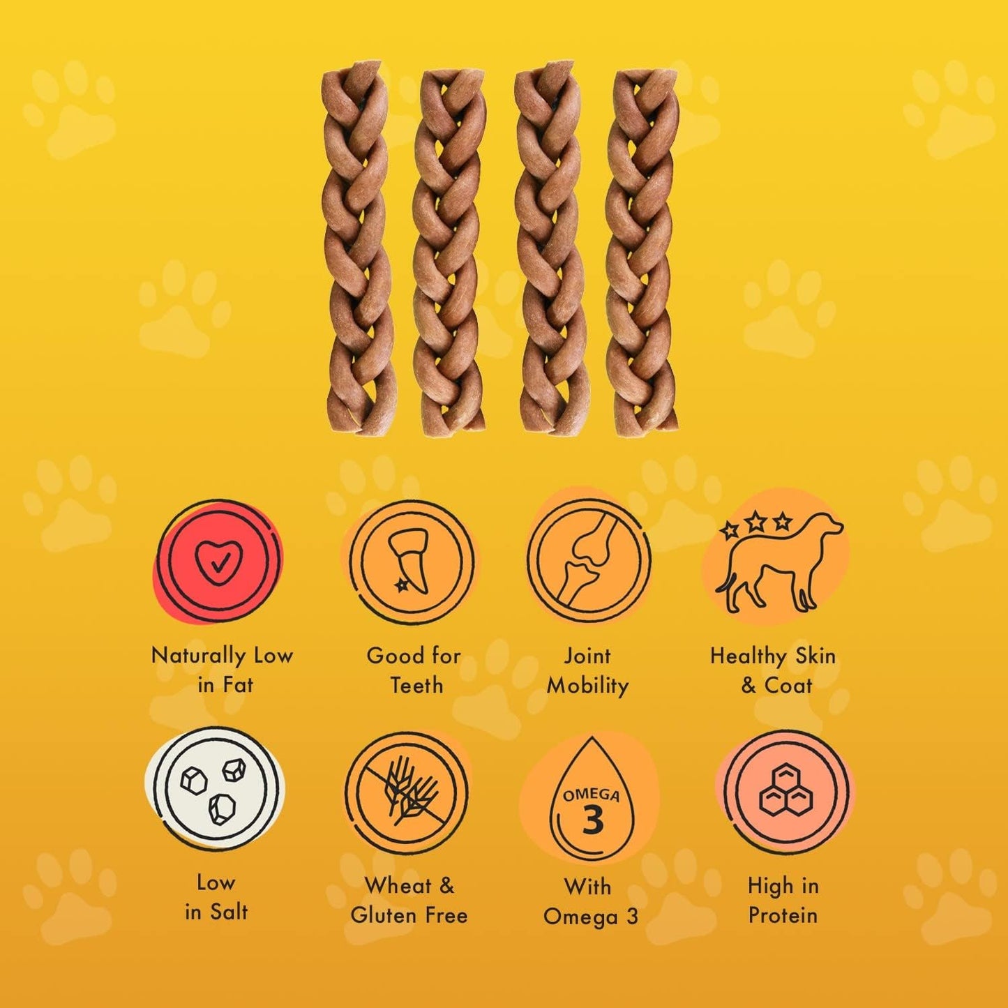 Pet Munchies Dental Buffalo Chews Small 4pcs 55g