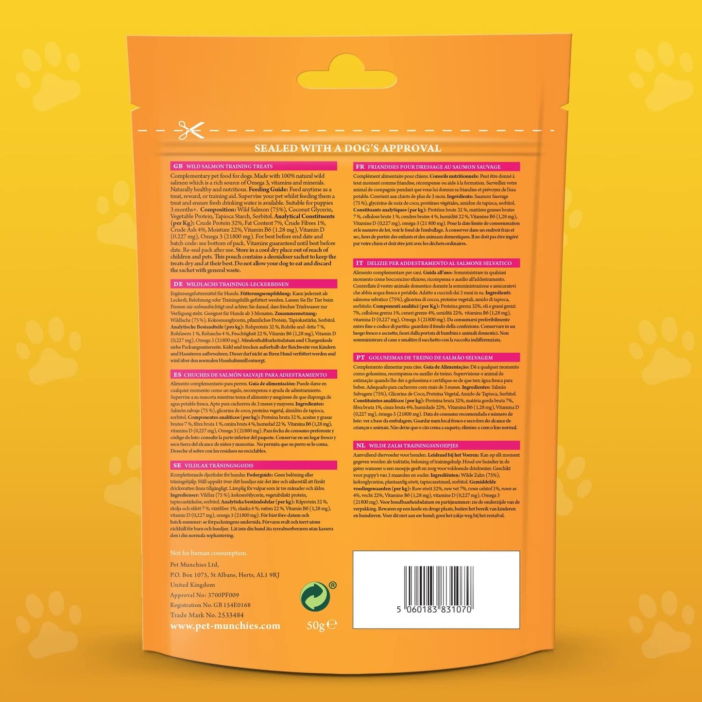 Pet Munchies Wild Salmon Training Treats 50g