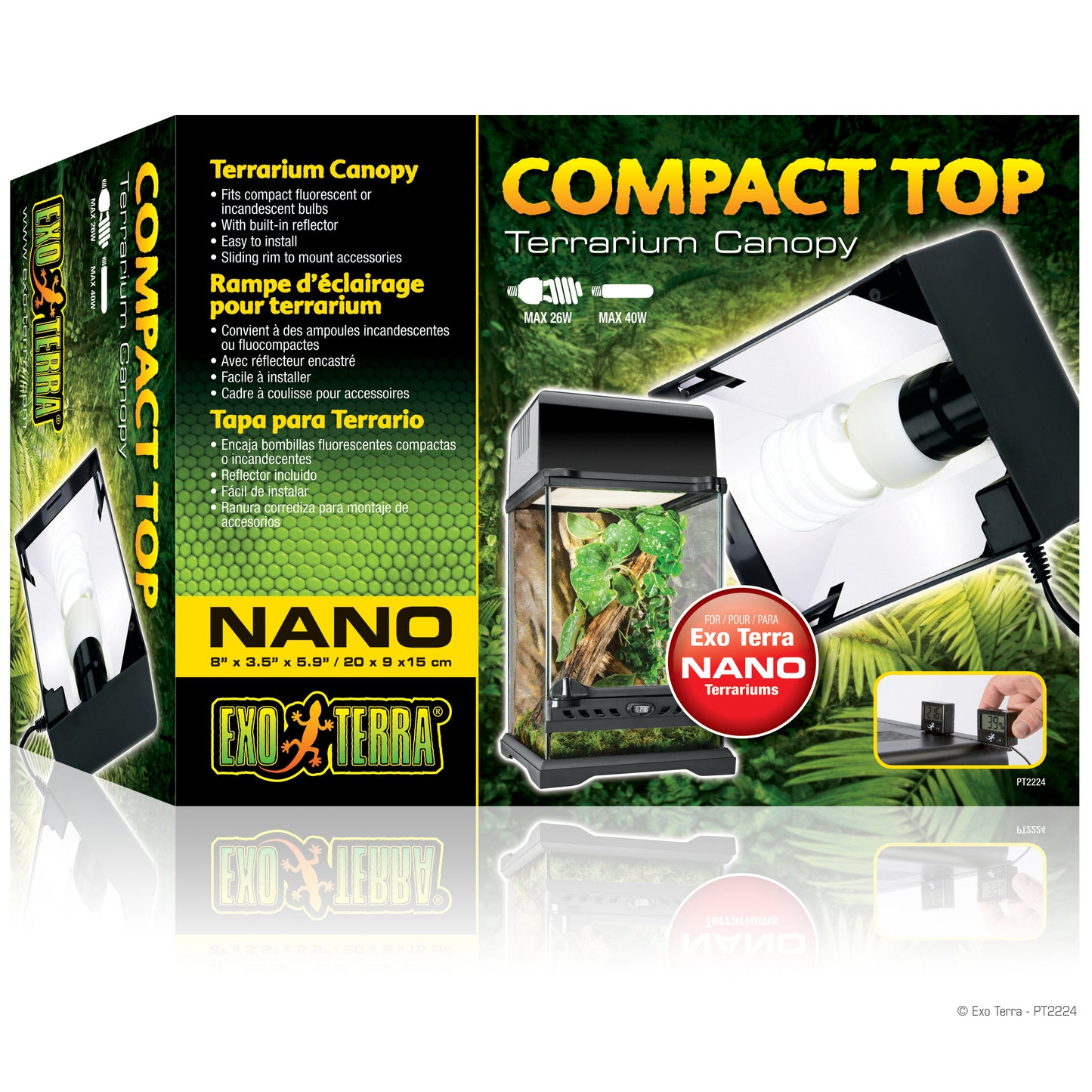 Exo Terra Compact Top Canopy Nano 20 x 9 x 15cm