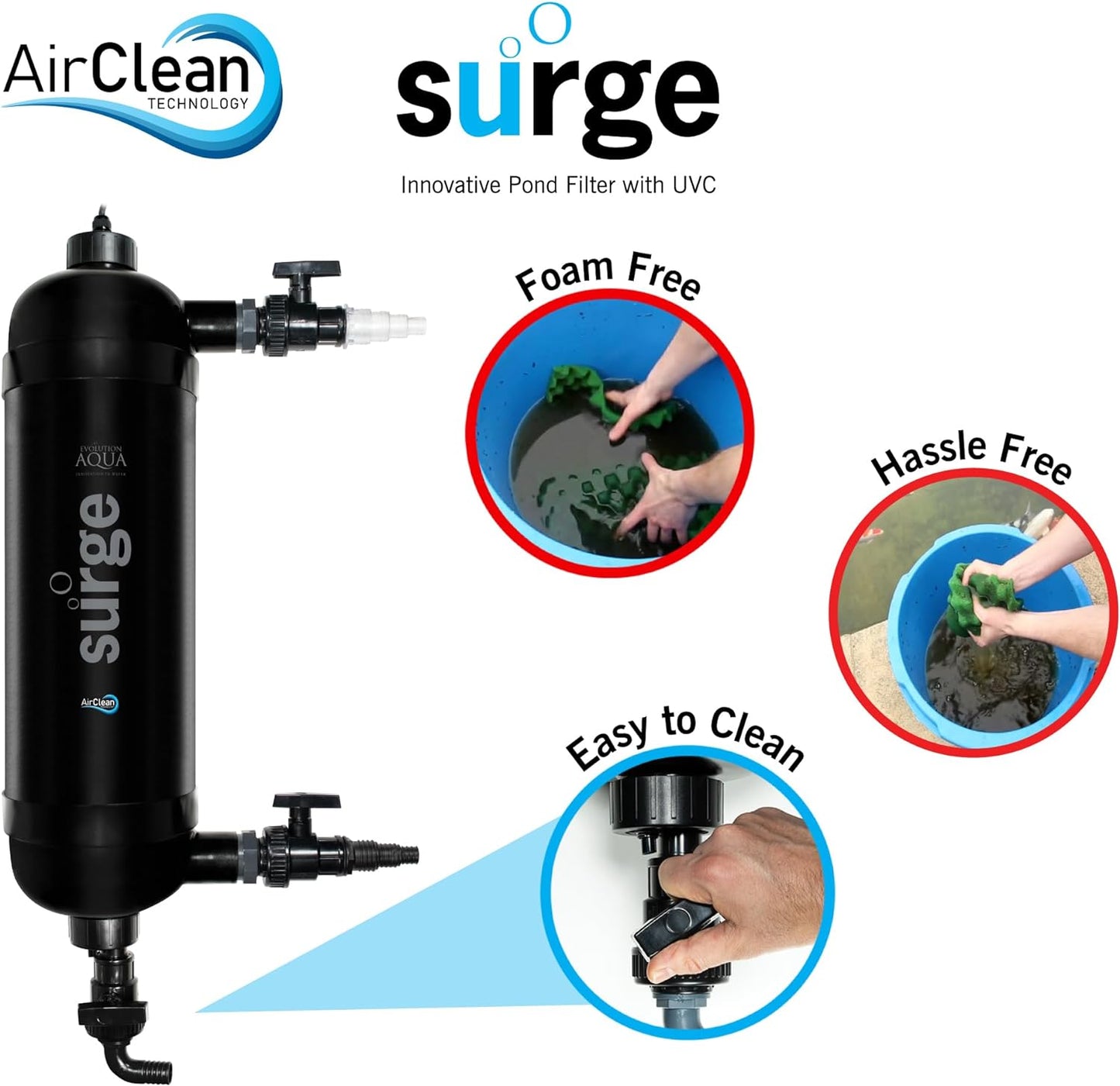 Evolution Aqua Surge Pond Filter + Uv