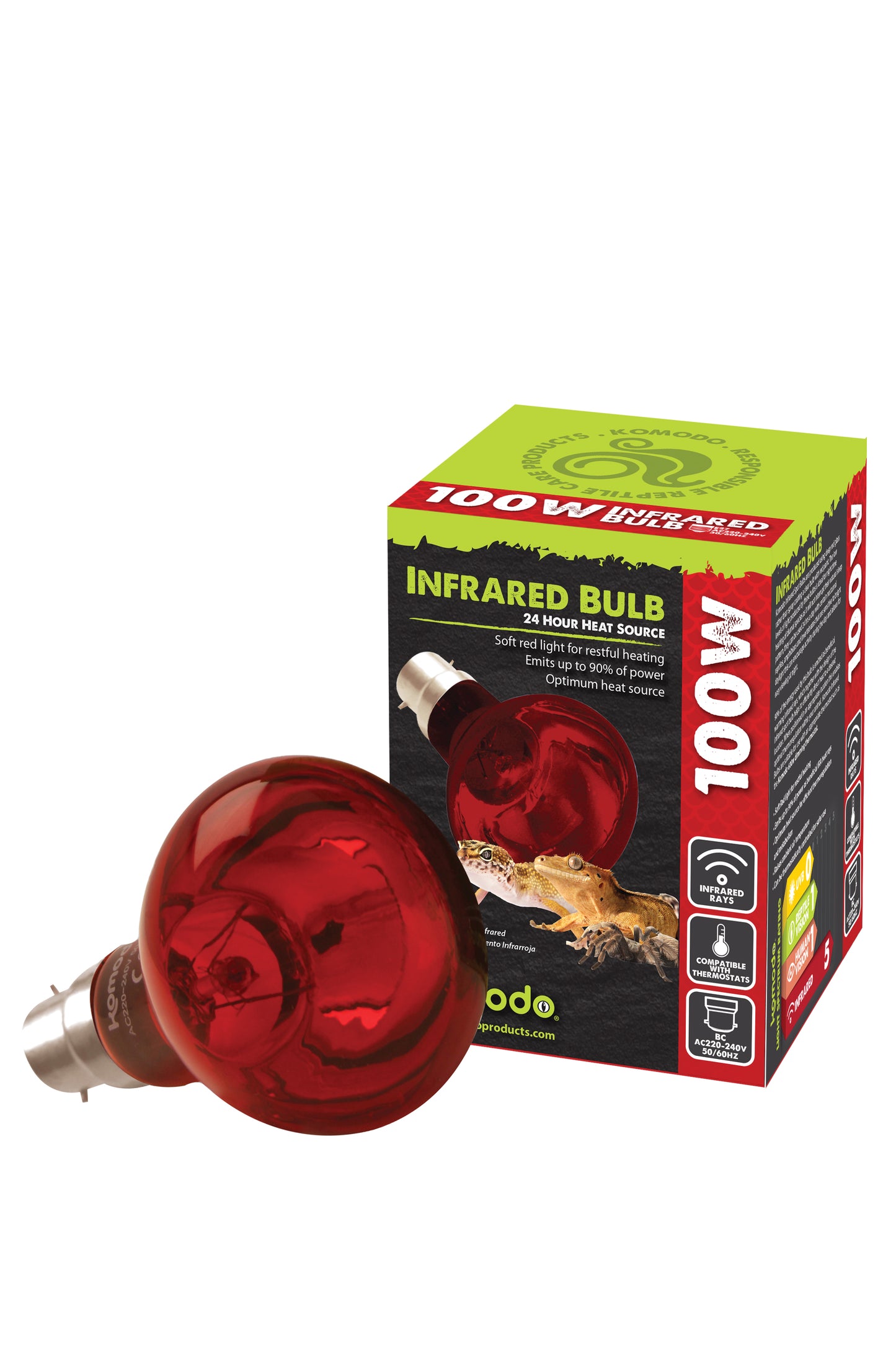 Komodo Infrared Heat Bulb Screw Fitting 100w