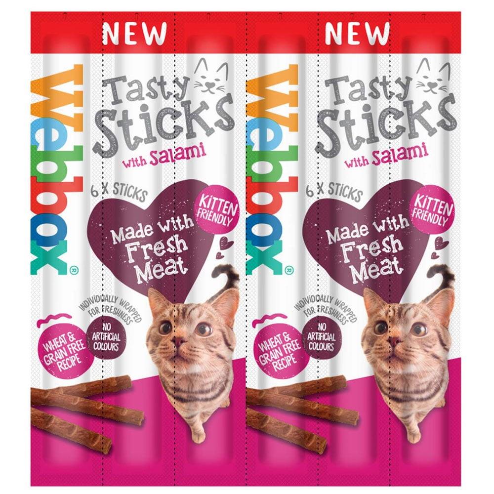 Webbox Cats Delight Tasty Sticks Salami Flavour 6 Pack