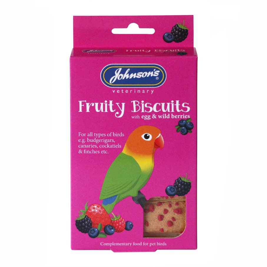 Johnson's Veterinary Fruity Bird Biscuits With Egg & Wild Berries