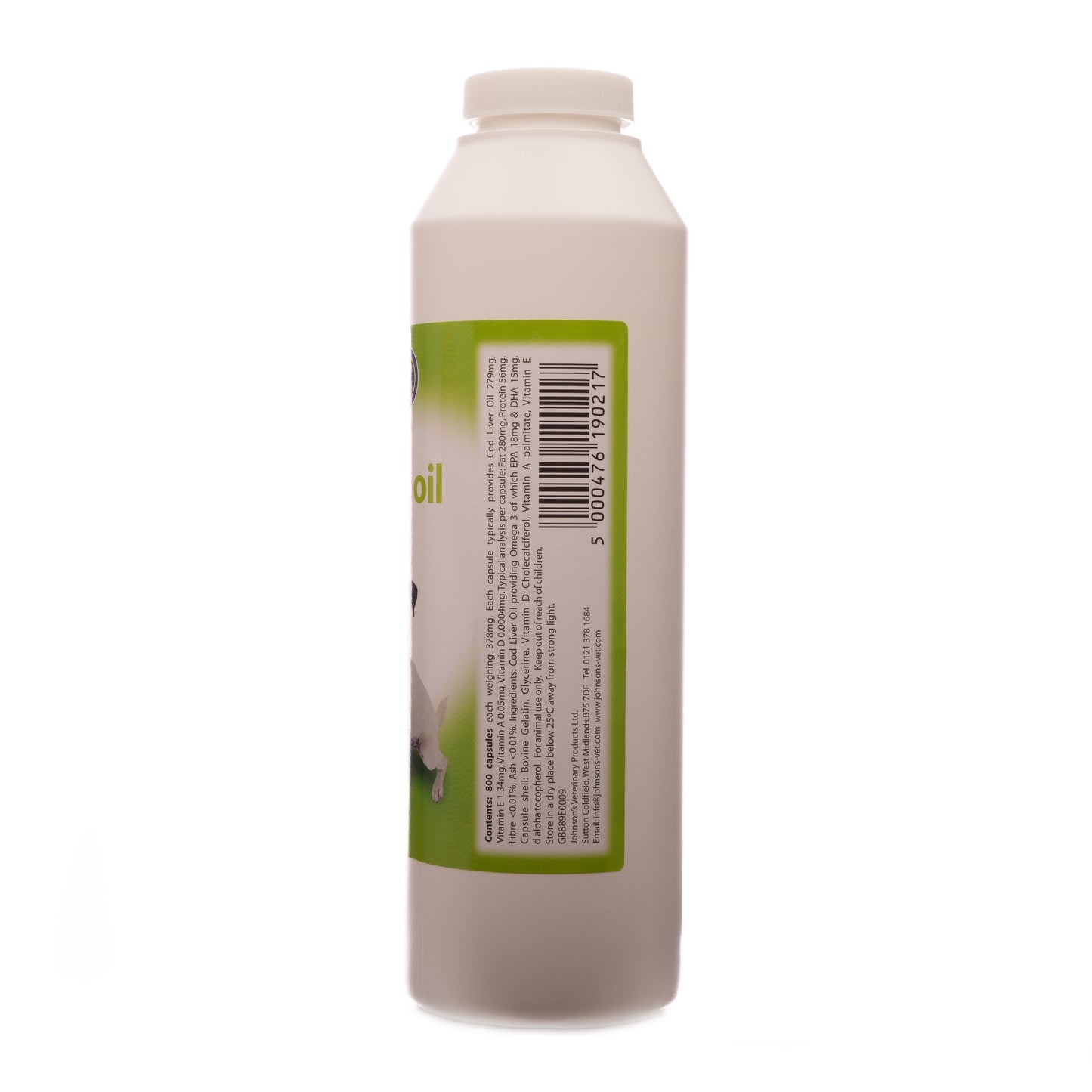 Johnson's Veterinary Cod Liver Oil Capsules 800 Capsules