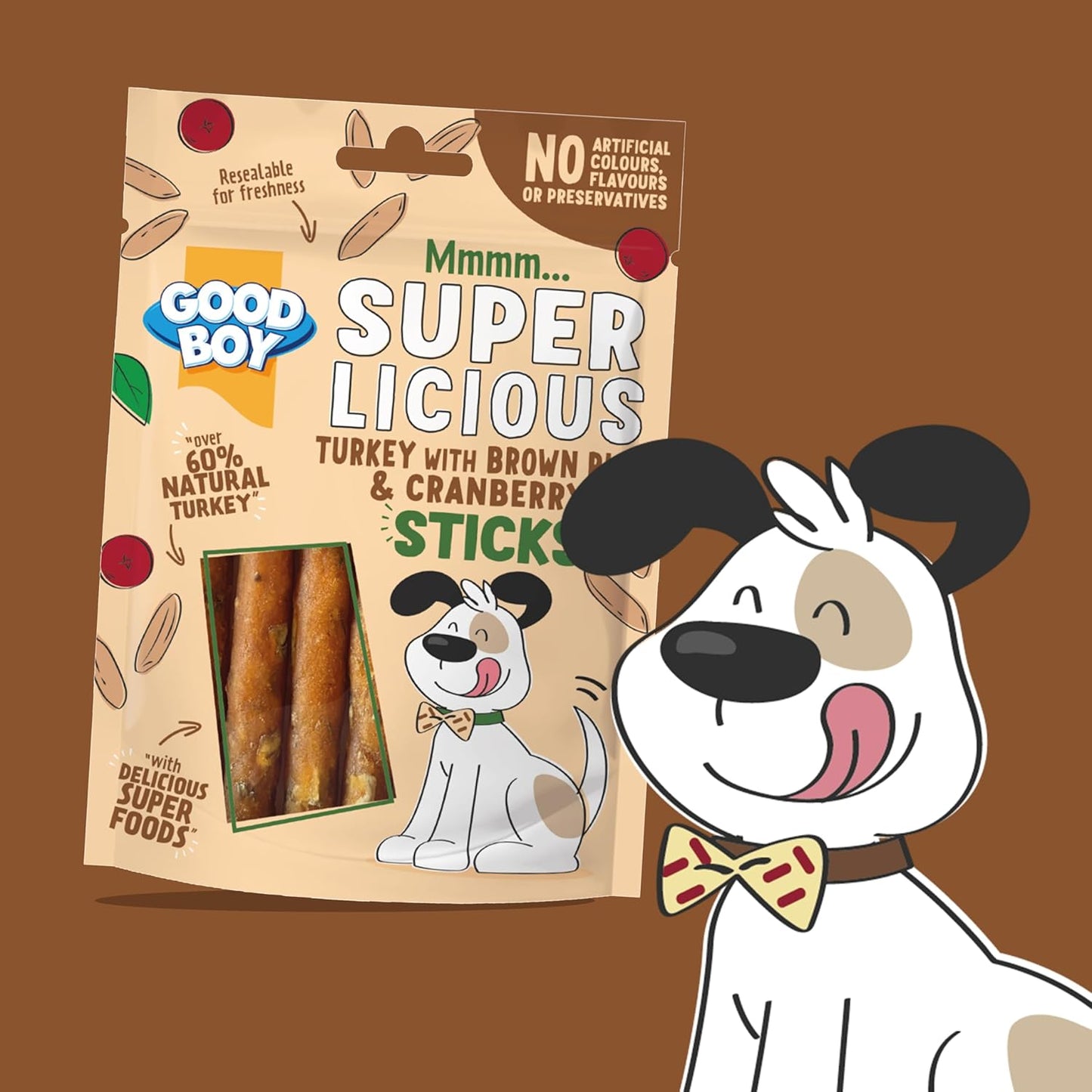 Good Boy Turkey With Brown Rice & Cranberry Sticks 70g