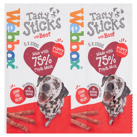 Webbox Large Dogs Delight Tasty Sticks Beef Flavour 5 Pack