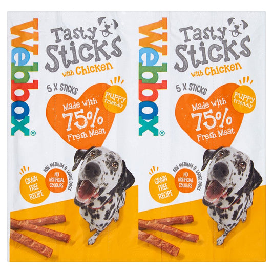 Webbox Large Dogs Delight Tasty Sticks Chicken Flavour 5 Pack