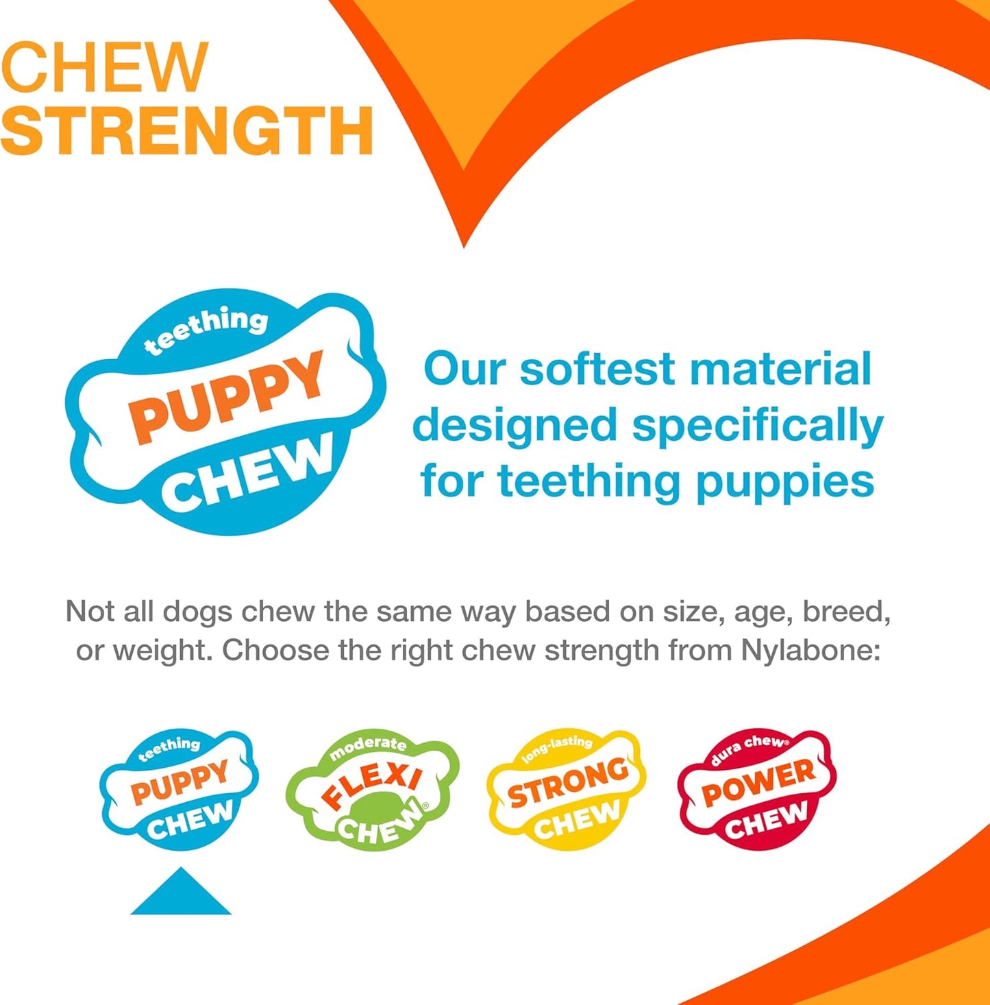 Nylabone Puppy Teething Bone Pink X-Small 0-7kg