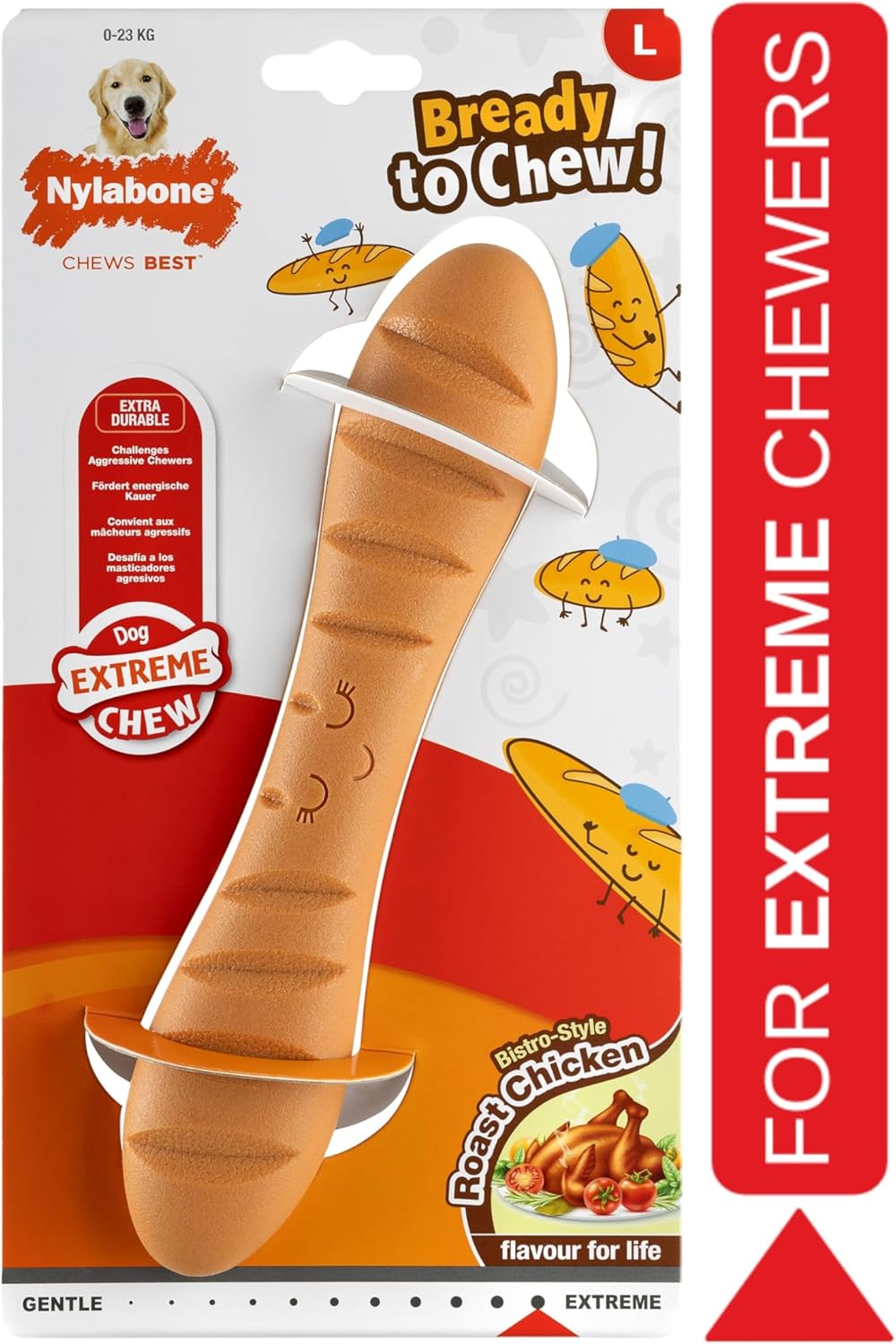 Nylabone Extreme Baguette Roast Chicken Large