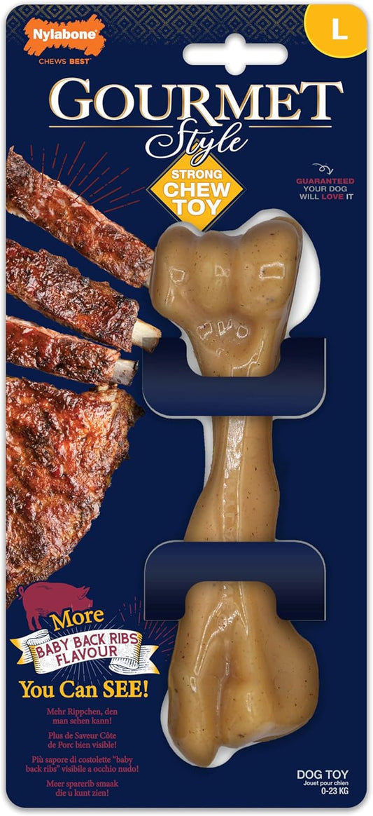 Nylabone Gourmet Femur Baby Back Ribs Large 0-23kg
