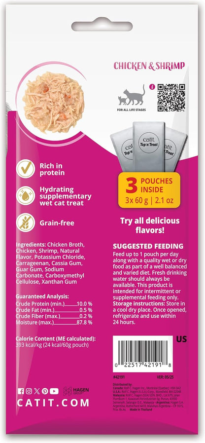 Catit Top 'n' Treat Chicken & Prawns 3 x 60g