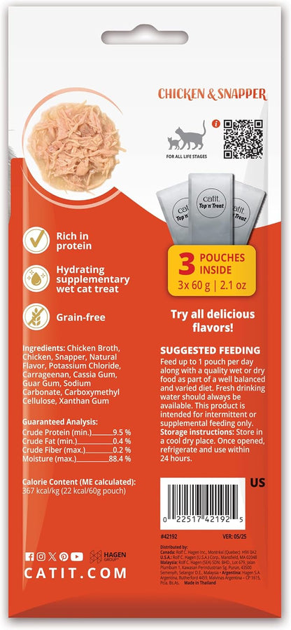 Catit Top 'n' Treat Chicken & Snapper 3 x 60g