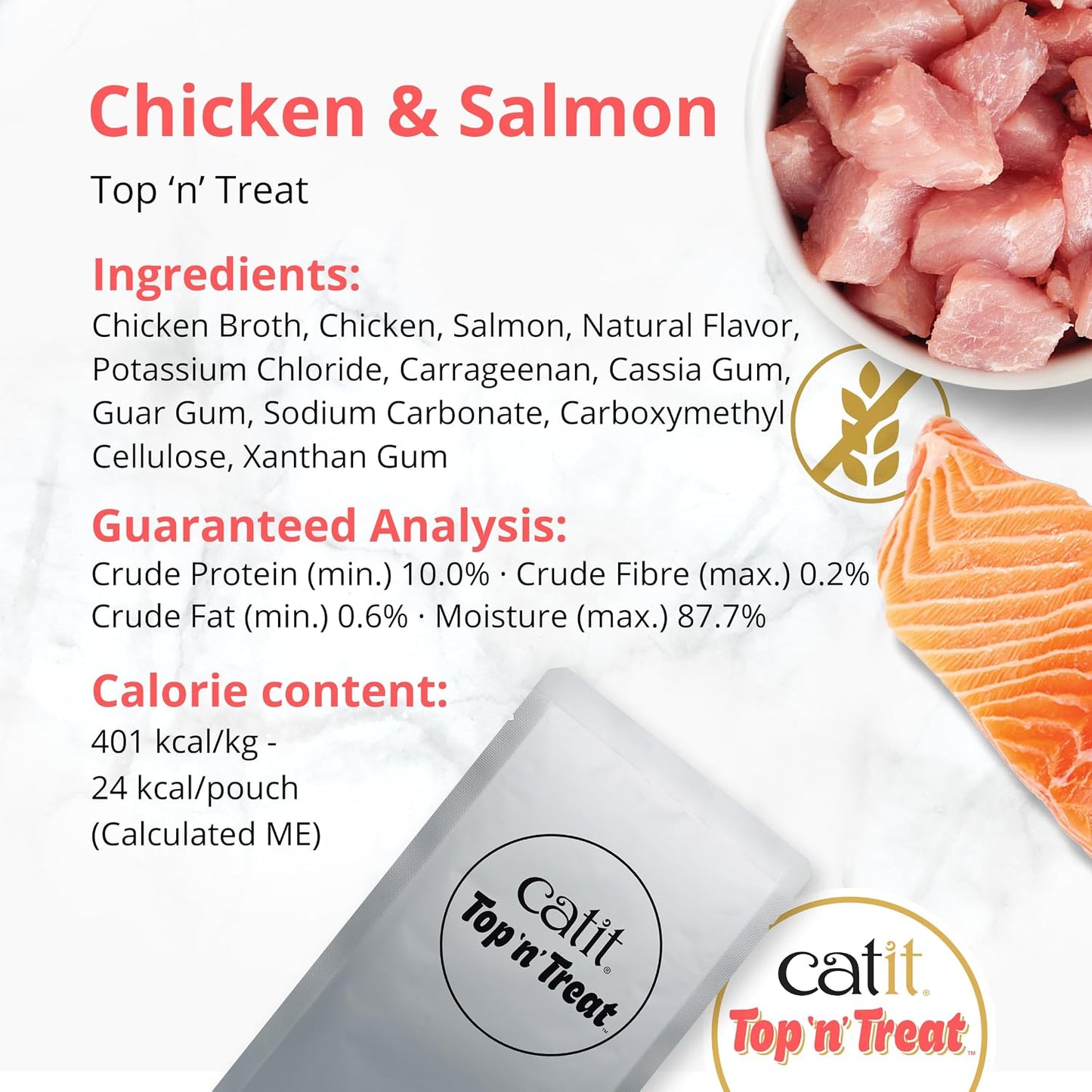 Catit Top 'n' Treat Chicken & Salmon 3 x 60g
