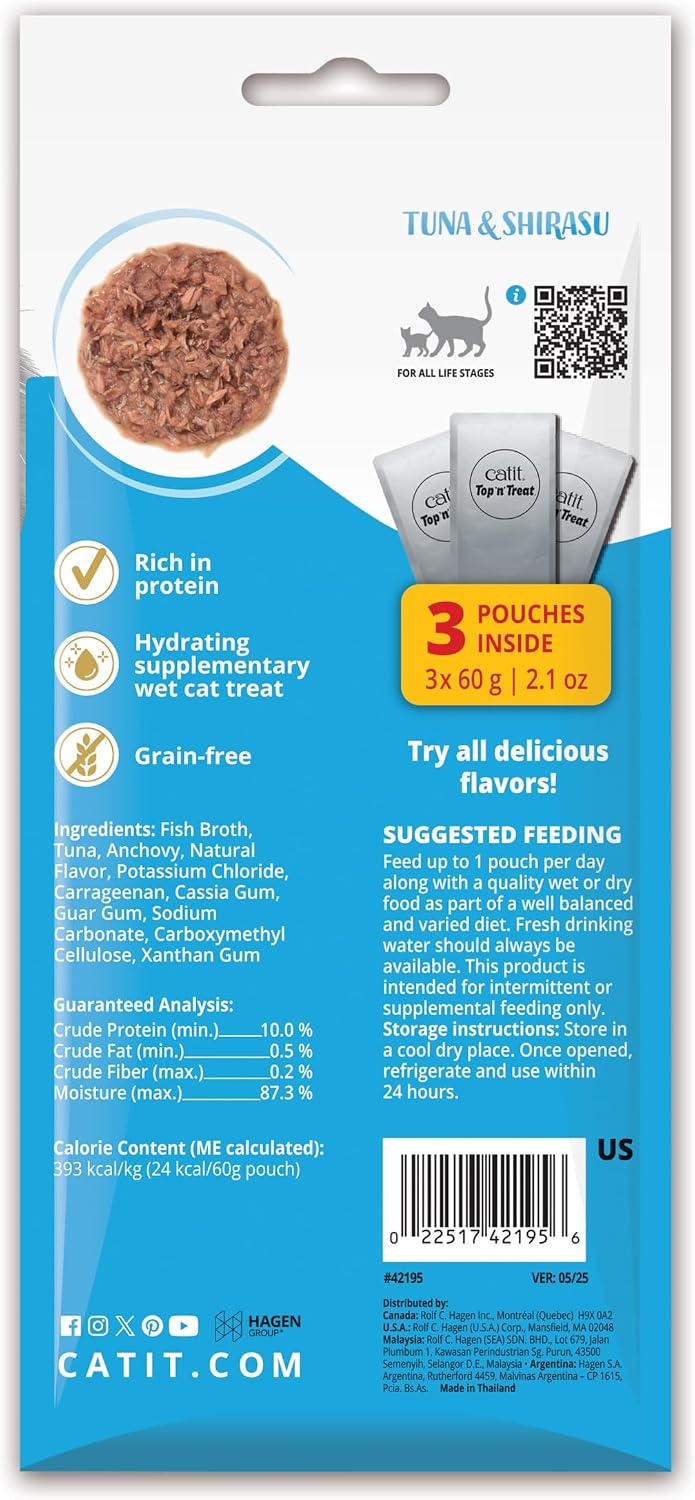 Catit Top 'n' Treat Tuna & Whitebait 3 x 60g