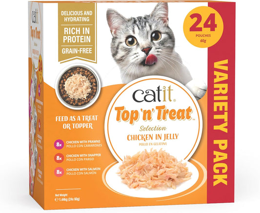 Catit Top 'n' Treat Chicken Variety Pack 24 x 60g