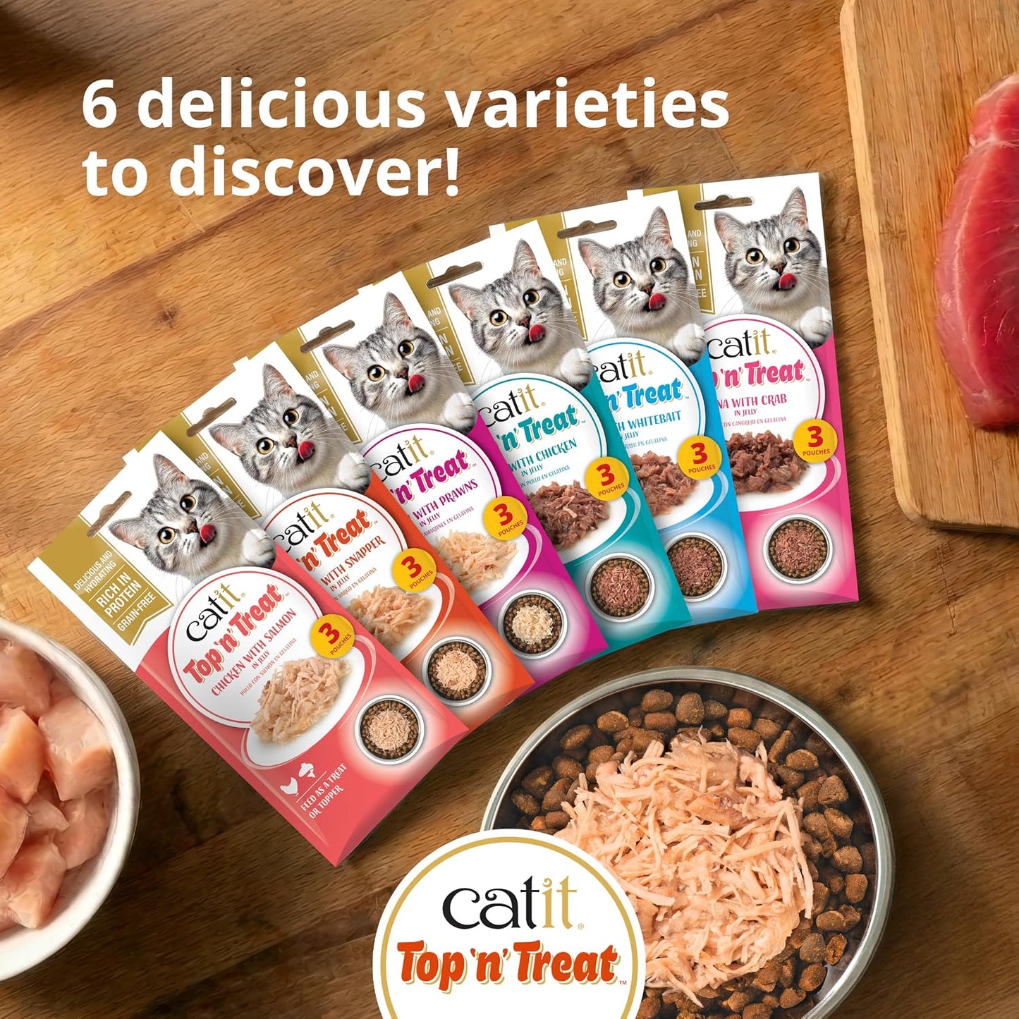 Catit Top 'n' Treat Tuna Variety Pack 24 x 60g