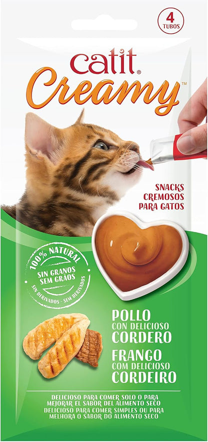 Catit Creamy Treats Chicken With Lamb 4 x 10g