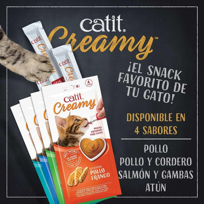 Catit Creamy Treats Chicken With Lamb 4 x 10g