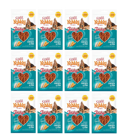Catit Nibbly Jerky Chicken & Fish 30g