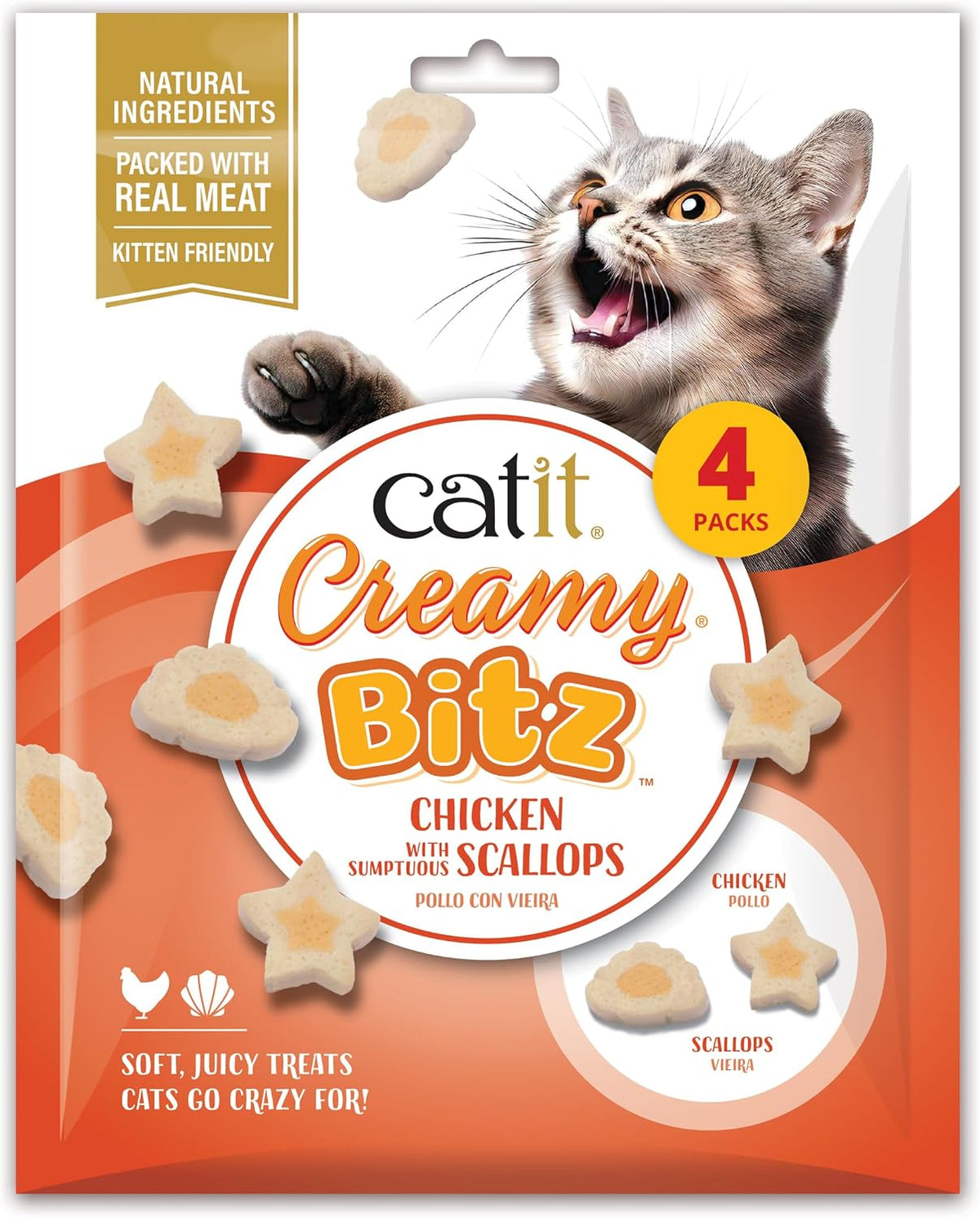 Catit Creamy Blitz Chicken & Scallops 4pk