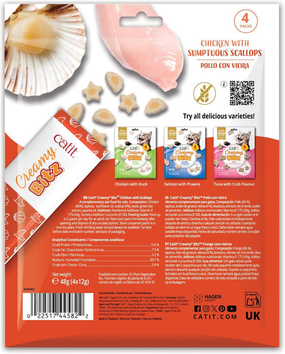 Catit Creamy Blitz Chicken & Scallops 4pk