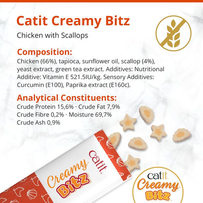 Catit Creamy Blitz Chicken & Scallops 4pk