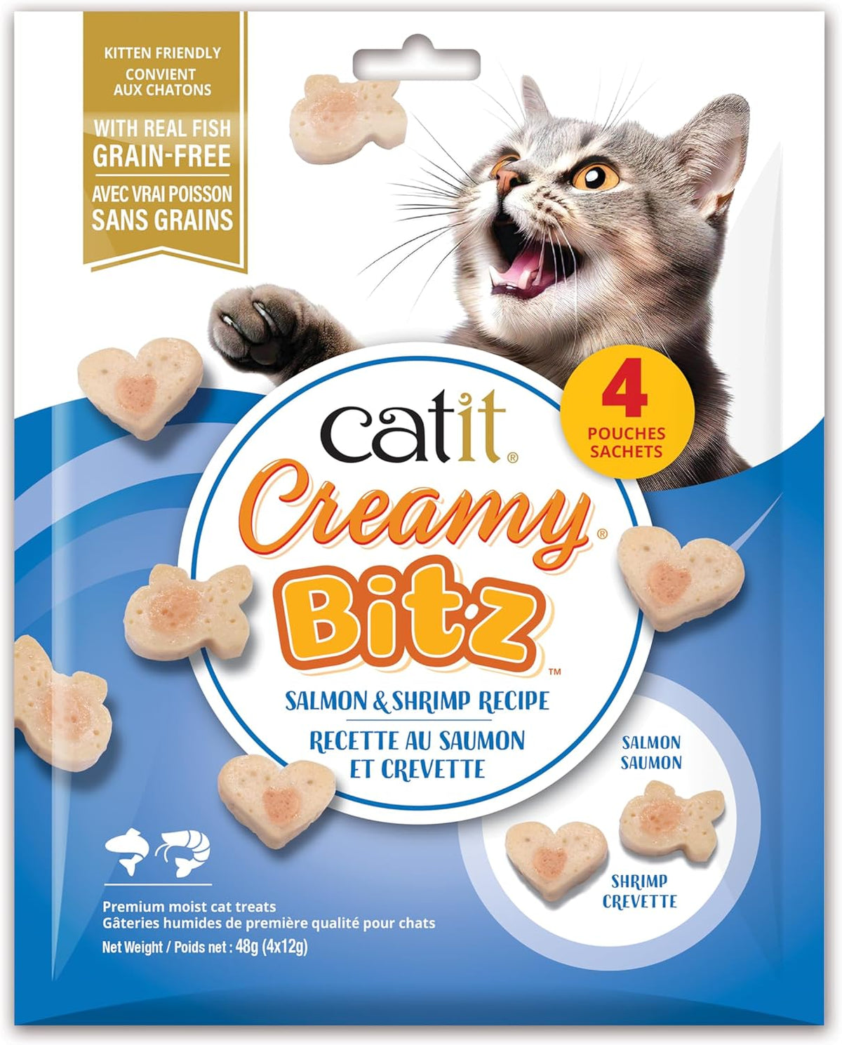 Catit Creamy Blitz Salmon & Prawns 4pk