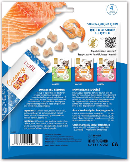 Catit Creamy Blitz Salmon & Prawns 4pk