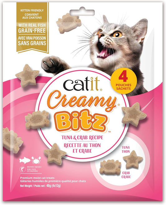 Catit Creamy Blitz Tuna & Crab Cat Treats 4pk