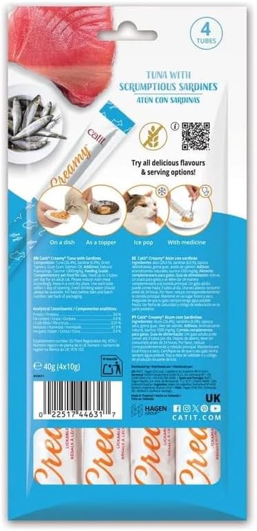 Catit Creamy Treats Tuna & Sardines 4 x10g