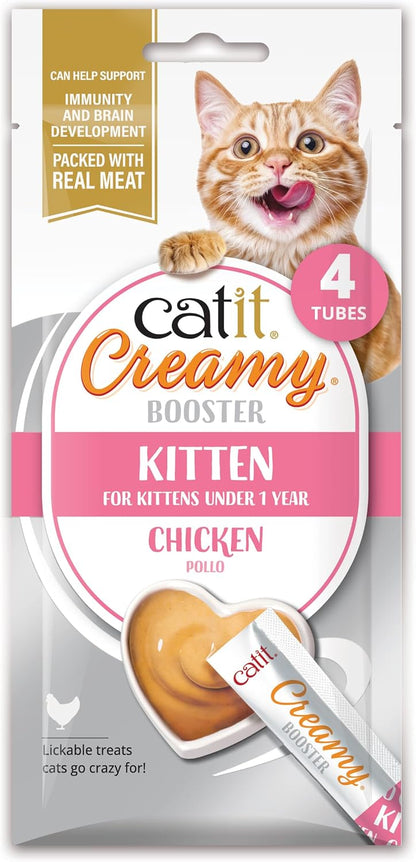 Catit Creamy Booster Chicken For Kittens 4 x 10g