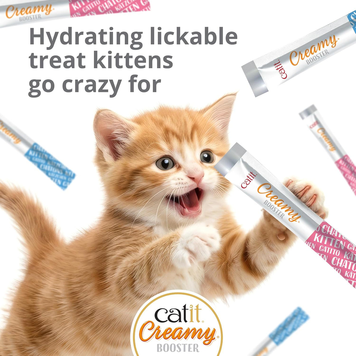 Catit Creamy Booster Chicken For Kittens 4 x 10g