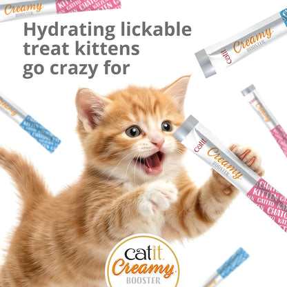 Catit Creamy Booster Chicken For Kittens 4 x 10g