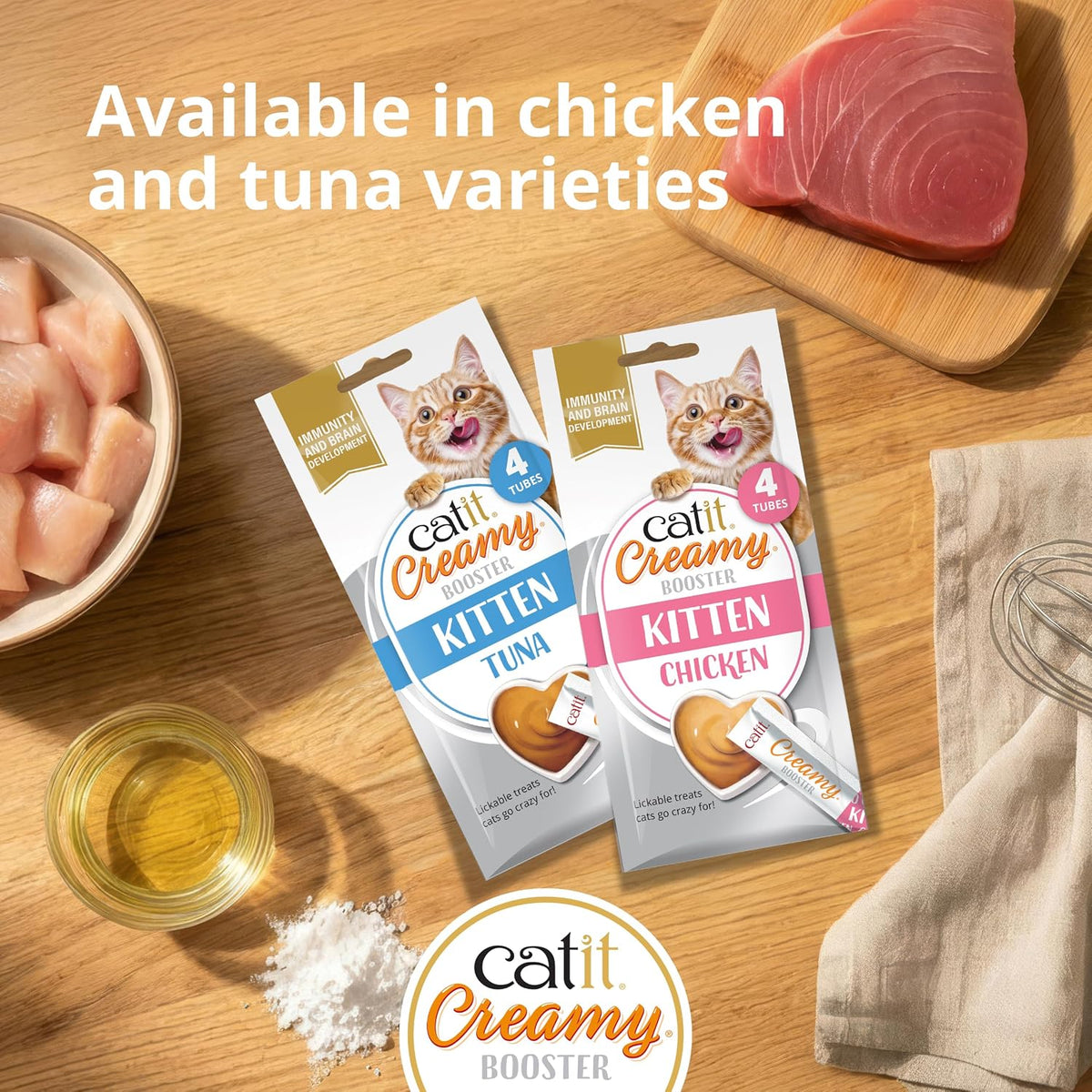 Catit Creamy Booster Tuna For Kittens 4 x 10g