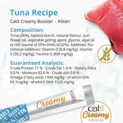 Catit Creamy Booster Tuna For Kittens 4 x 10g