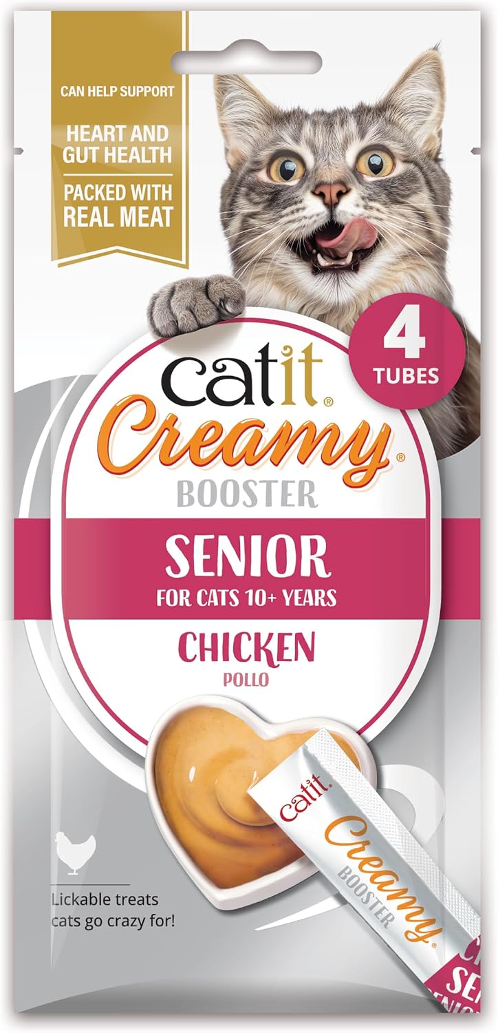 Catit Creamy Booster Chicken For Senior Cats 4 x 10g