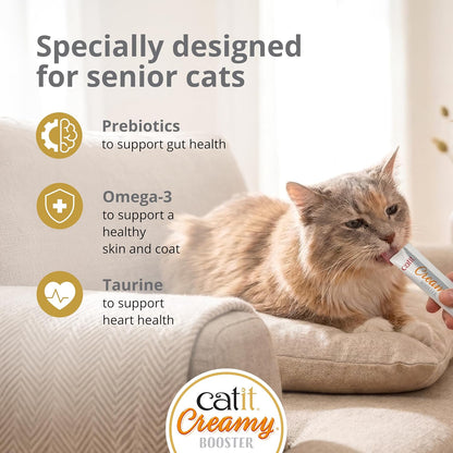 Catit Creamy Booster Chicken For Senior Cats 4 x 10g