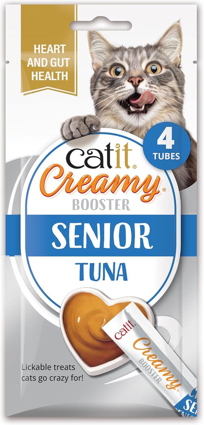 Catit Creamy Booster Tuna For Senior Cats 4 x 10g
