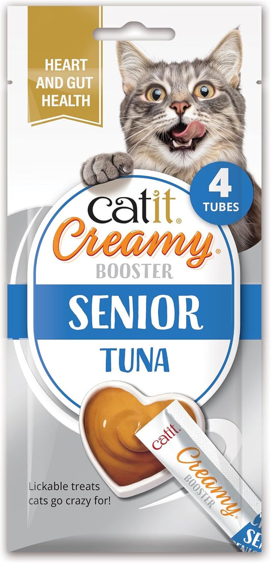 Catit Creamy Booster Tuna For Senior Cats 4 x 10g