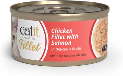 Catit Chicken Fillet With Salmon In Delicious Broth 75g