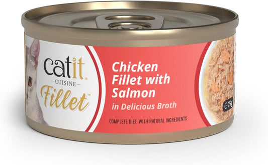 Catit Chicken Fillet With Salmon In Delicious Broth 75g
