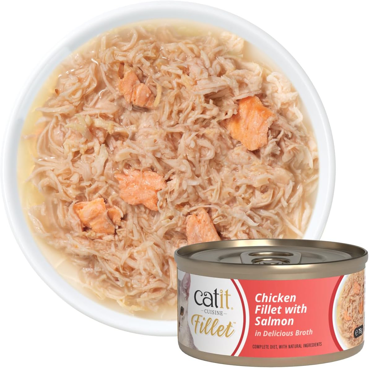 Catit Chicken Fillet With Salmon In Delicious Broth 75g