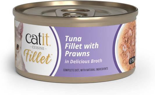 Catit Tuna Fillet With Prawns In Delicious Broth 75g